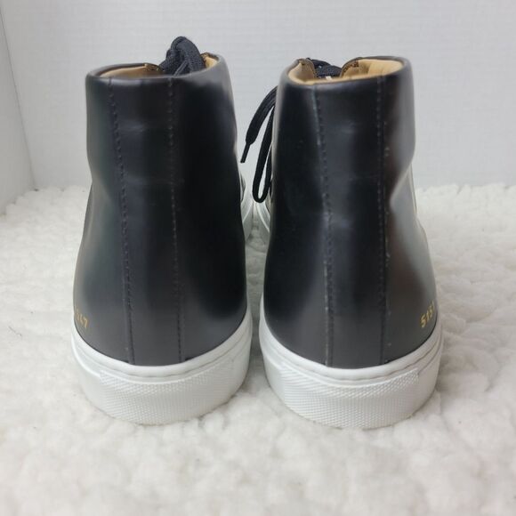Common Projects Black Leather High-Top Sneakers - Picture 4 of 9